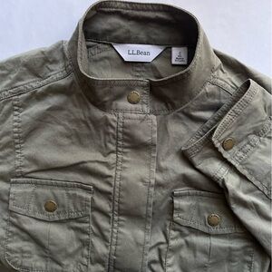 Women’s L.L. Bean Olive Green Utility Army Functional Jacket Size Small